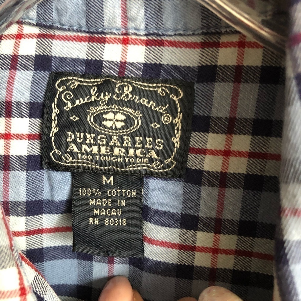 Lucky Brand Plaid Western Pearl Snap Button Down Boho Cowgirl Shirt - Picture 5 of 7